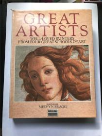 Great Artists well-loved painters from four geart school of art 伟大的艺术家系列 大型画册约八开重4-5公斤