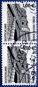 德国黑门城堡双连票--德国邮票--早期外国邮票甩卖--实拍--包真