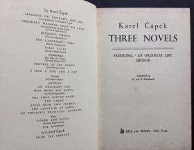 Karel Capek《Three Novels: Hordubal, An Ordinary Life, Meteor》