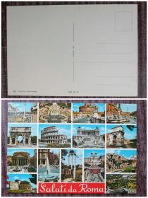 外国明信片，意大利原版，罗马建筑风光，品如图