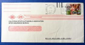 外邮封：1993年美国“my rair lady”29美分邮票自然实寄封