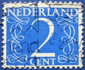 荷兰邮票2分--荷兰邮票--早期外国邮票甩卖--实拍--包真--罕见