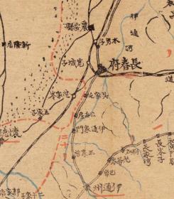 古地图1868 哈尔滨方面明细图。纸本大小48.73*55.65厘米。宣纸艺术微喷复制。100元包邮