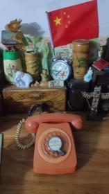 上世纪70-80年代湖北产滑盘电话台式老电话机民俗老物品滑盘顺畅。