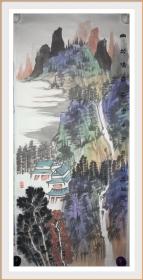 中美协会员石建伟精品山水小品四条屏！作品终身保真！