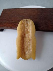 乡下收的清代传骨雕佛首挂件.