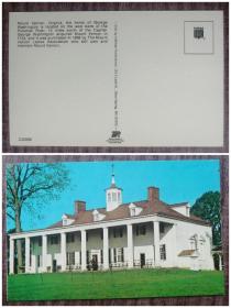 外国明信片，美国原版，华盛顿故居建筑，
，品如图