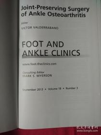 Joint Preserving Surgery of Ankle Osteoarthritis  an Issue of Foot and Ankle Clinics