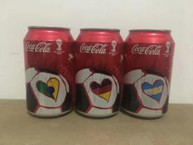 2014可口可乐罐子330mlFIFA世界杯纪念罐（空罐）非卖品3个（巴西、德国、阿根廷）