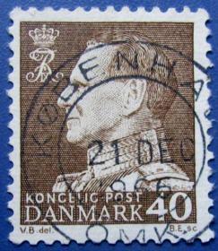 弗雷德里克国王9世--丹麦邮票--早期外国邮票甩卖--实拍--包真