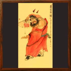钟馗《喜从天降》手绘原创竖幅中堂画 【R5962】马老师