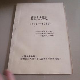 北京人大事记1918—1989