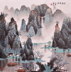 白雪石山水画手绘国画 名人字画 桂林山水甲天下
