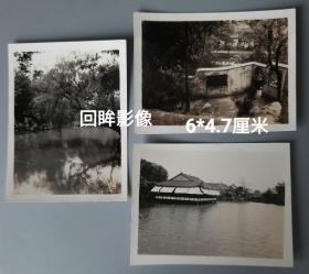 民国上海半淞园风光照片3枚合售