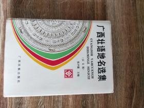 广西壮语地名选集:汉文版（硬精装1988.12一版一印503页仅印3500册扉页与第二页夹缝处有一点破损，其他完好，不影响阅读）