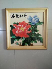 瓷板画 洛阳牡丹