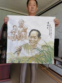 天来堂◆人物传神赵连霭◆四尺斗方袁老定制作品