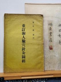 重订铜人腧穴针灸图经 57年一版一印 品纸如图 书票一枚 便宜98元