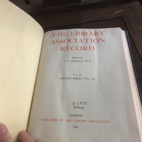 The library association record vol 47 图书馆协会