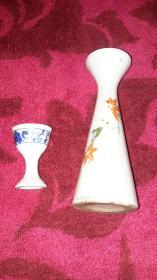 【老瓷器】民国年间老酒馆里使用的老酒壶（品相完整无磕碰）赠送一个老酒盅