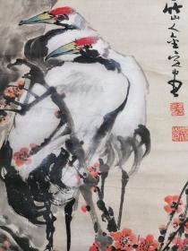 林金定2条五尺屏花鸟梅鹤与牡丹花双飞。每张1800。两张总共3200元特价。可单独买。