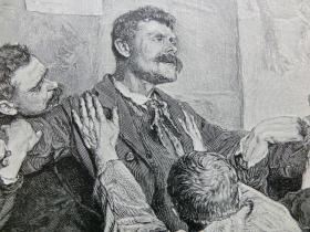 【现货 包邮】1897年《致命的一刀》（Der Todes Stoss） 41*28厘米  货号(602621）