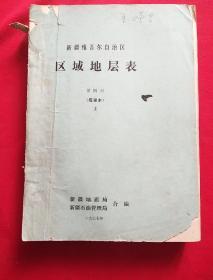 新疆维吾尔自治区区域地层表第四册（上）