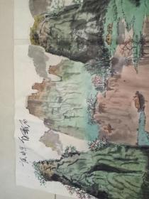 白雪石早期画的《局部桂林山水图》
