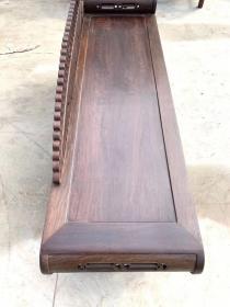 檀木,雕刻树叶,美人塌,包奖浑厚,纹理清晰自然,份量十足坚固耐用,