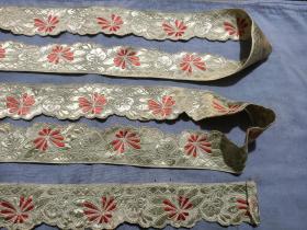 晚清民国刺绣衣服花边。300/5