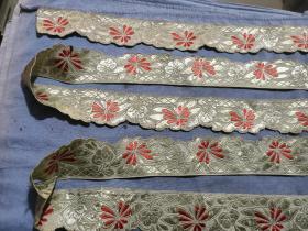 晚清民国刺绣衣服花边。300/5