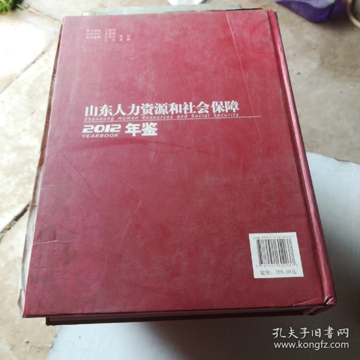 点击查看原图 山东人力资源和社会保障年鉴2012