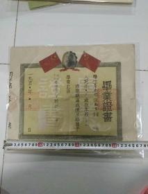 1950年毕业证书（带少見毛泽东头像）