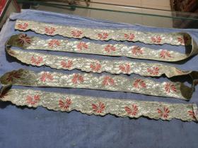 晚清民国刺绣衣服花边。300/5