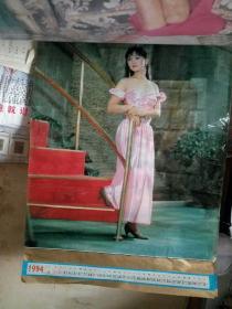 丽人华居 塑纸挂历 1994年12张全
