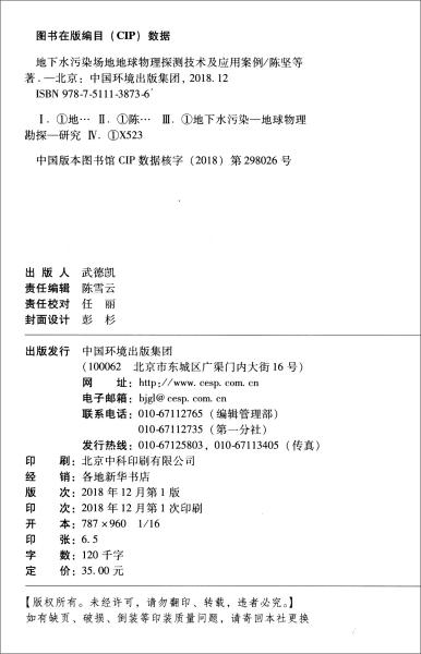 地下水污染场地地球物理探测技术及应用案例