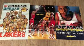 NBA球星海报（科比，魔术师约翰逊）三张