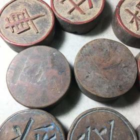 清黄杨木老象棋