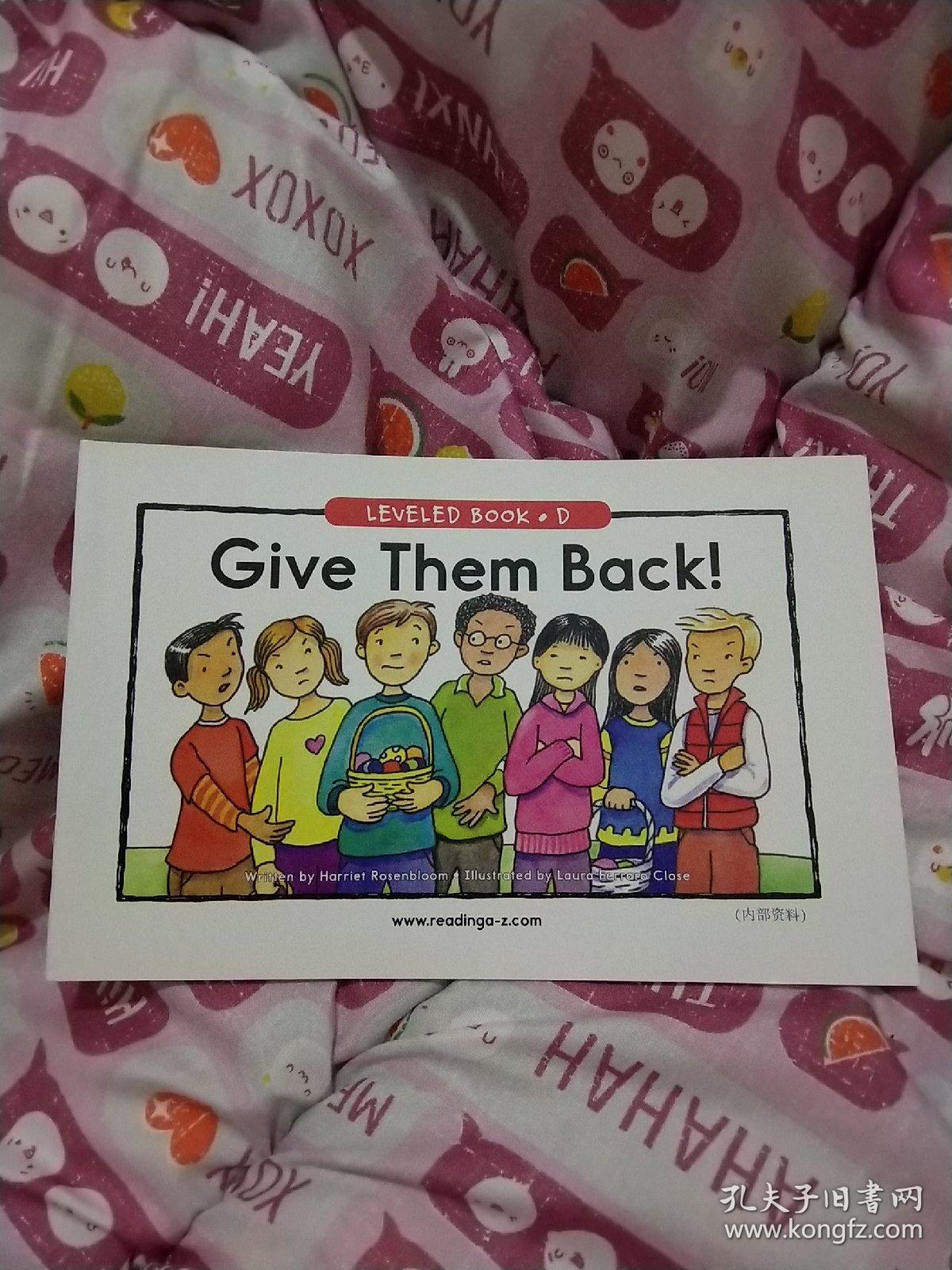 LEVELED BOOK系列，LEVELED BOOK·D，Give Them Back！，幼儿英语分级阅读