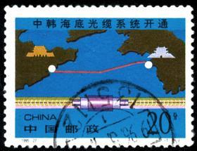 1995-27 中韩海底光缆系统开通(J)  信销邮票  戳图随机发货