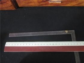 民国时期小日本铁皮角尺木工工具尺民俗老工具。