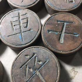 清黄杨木老象棋