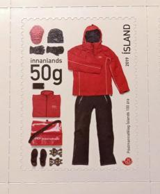 冰岛邮票 2019 邮政工会成立100周年 邮政人员服饰，1全邮票
