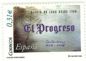 西班牙 2008 报纸，1全邮票