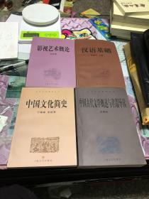 中国现当代文学名著导读：儿童文学概论、中国文化简史、世界文化简史、艺术概论、交际文化学、影视艺术概论、汉语基础、中国古代文学概述与名篇导读、 （8册合售 ）