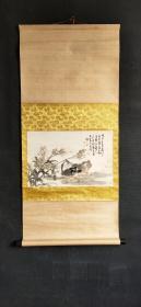 D010：回流吉嗣拜山芦雁图(日本回流书画.回流老画.老字画)