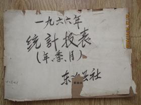 东沟县文史资料：1966年（统计报表）——辽宁省供销合作社系统商品流转月、季报表（八册全）