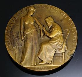 钱币法国 大铜章 直径6.8厘米 150克 1907年 相当的稀有