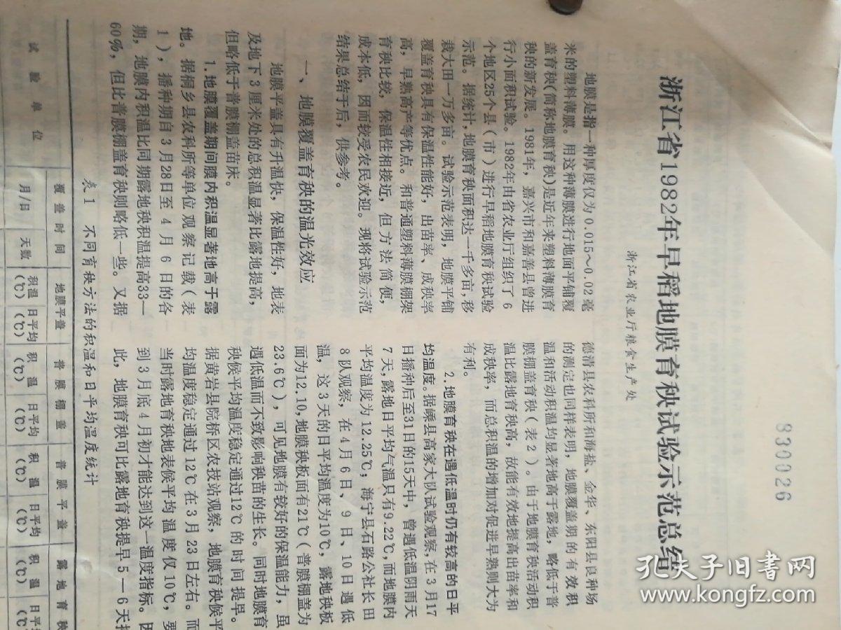 浙江农业科学(双月刊)   1983年(1一6)期   合订本  馆藏