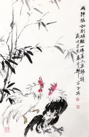 郑宗玉《精品花鸟》四尺三开，书画名家 唐派著名传承人 德艺双馨